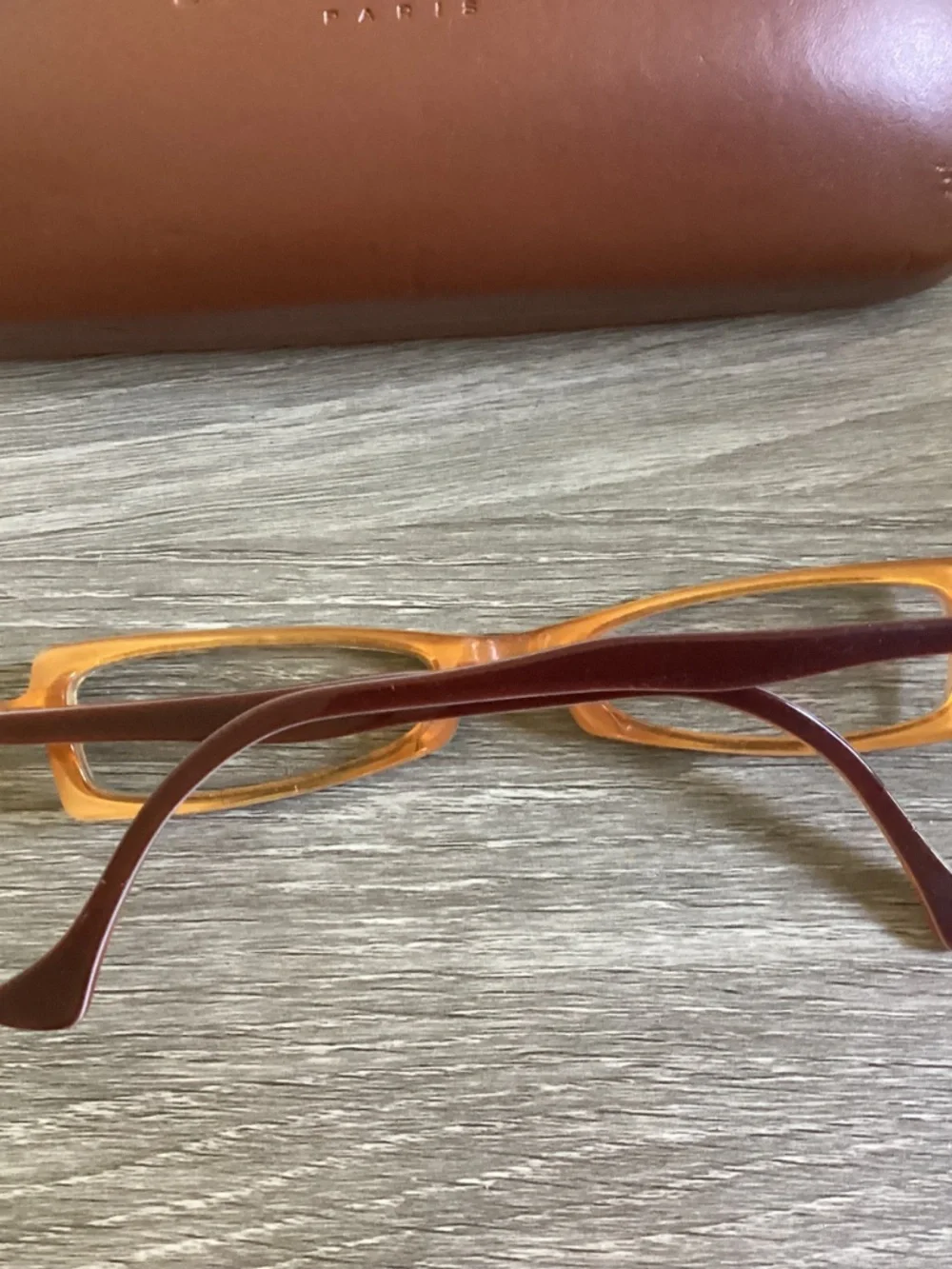 Booth And Bruce Designer Frames Made In England 803 Cherry Cola Brown Hard Case.